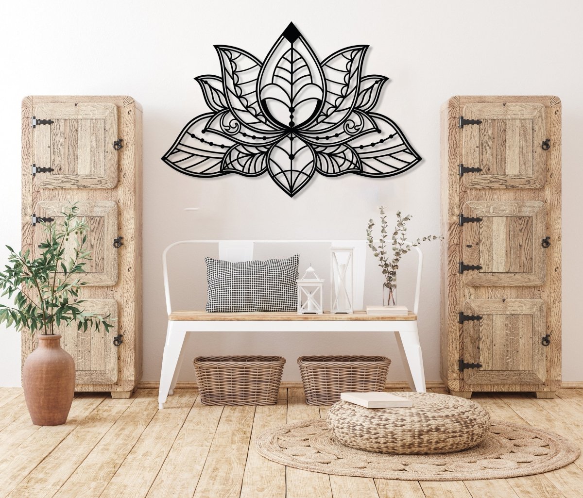 Lotus Metal Wall Art - BrossHome Metal Wall Art