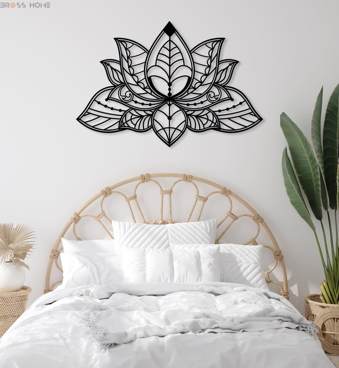 Lotus Metal Wall Art - BrossHome Metal Wall Art