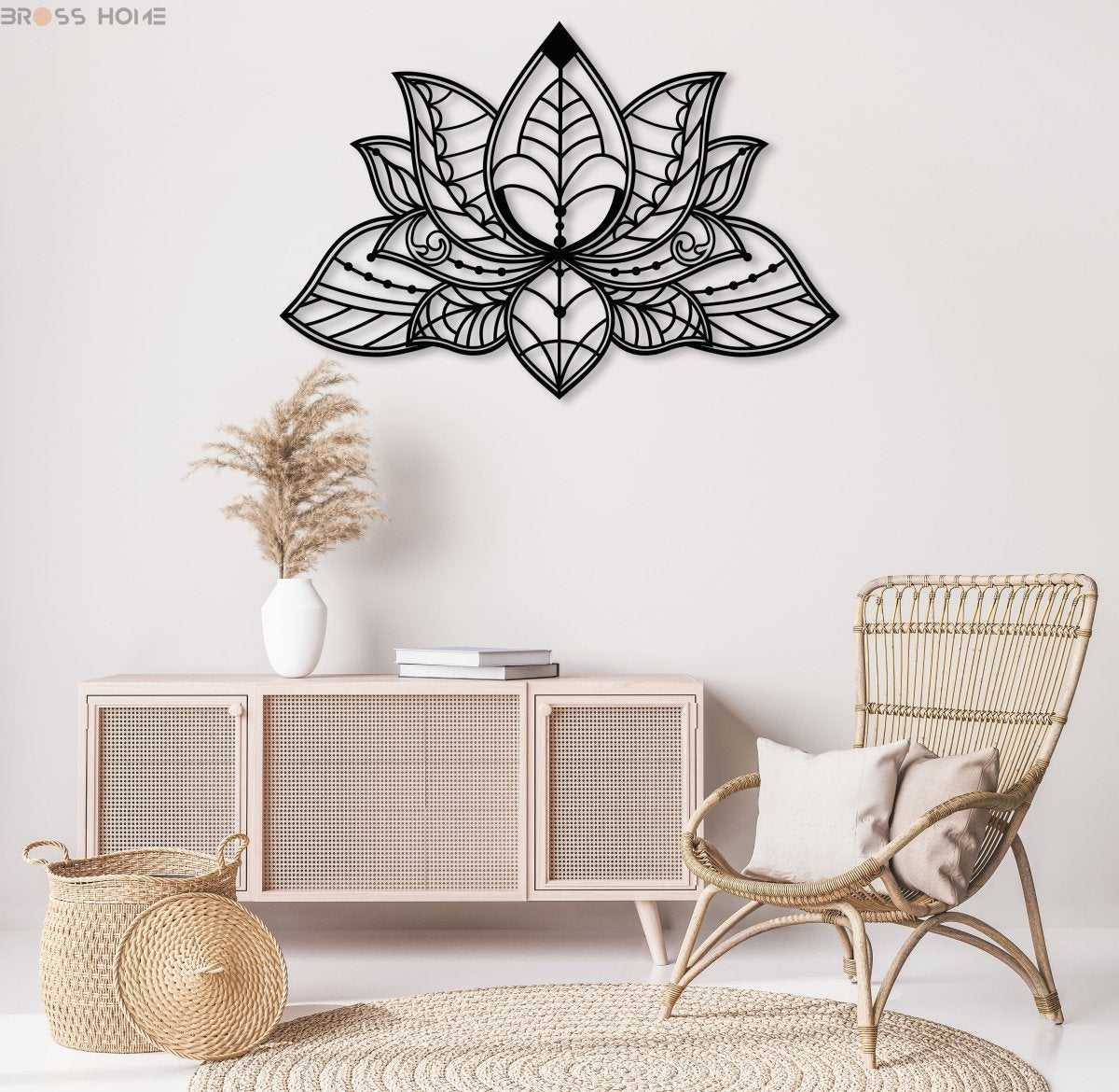 Lotus Metal Wall Art - BrossHome Metal Wall Art