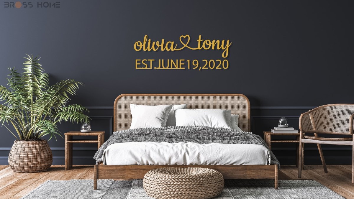 Master Bedroom Signs Above Bed - BrossHome Metal Wall Art