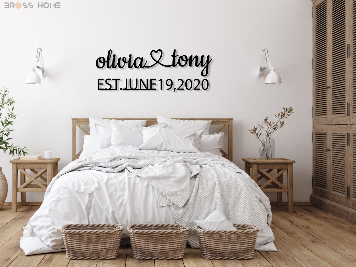 Master Bedroom Signs Above Bed - BrossHome Metal Wall Art