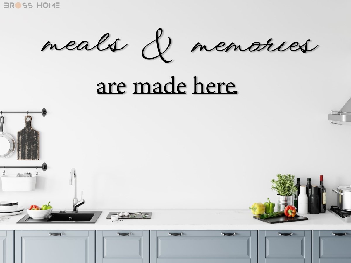 Meals And Memories Are Made Here Sign - BrossHome Metal Wall Art