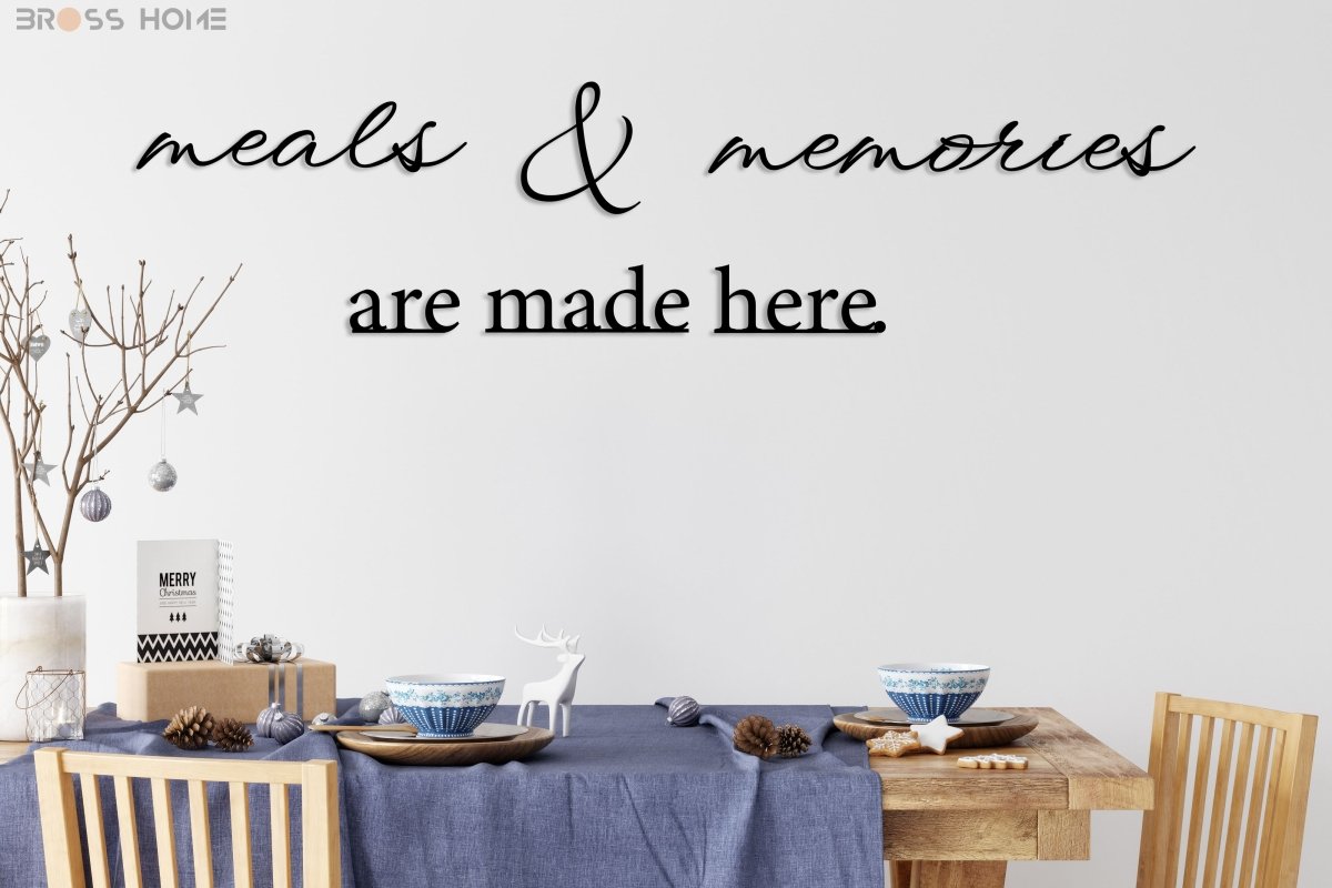 Meals And Memories Are Made Here Sign - BrossHome Metal Wall Art