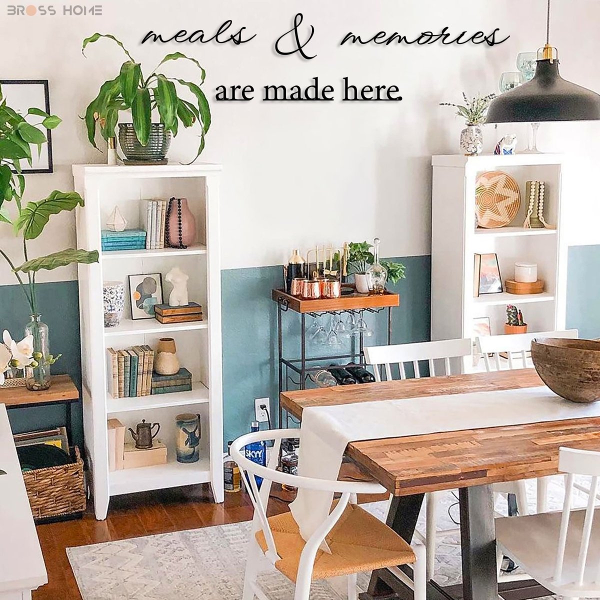 Meals And Memories Are Made Here Sign - BrossHome Metal Wall Art