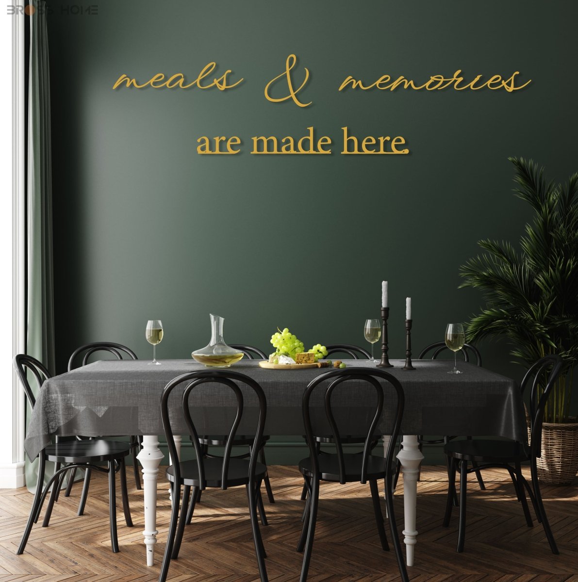 Meals And Memories Are Made Here Sign - BrossHome Metal Wall Art