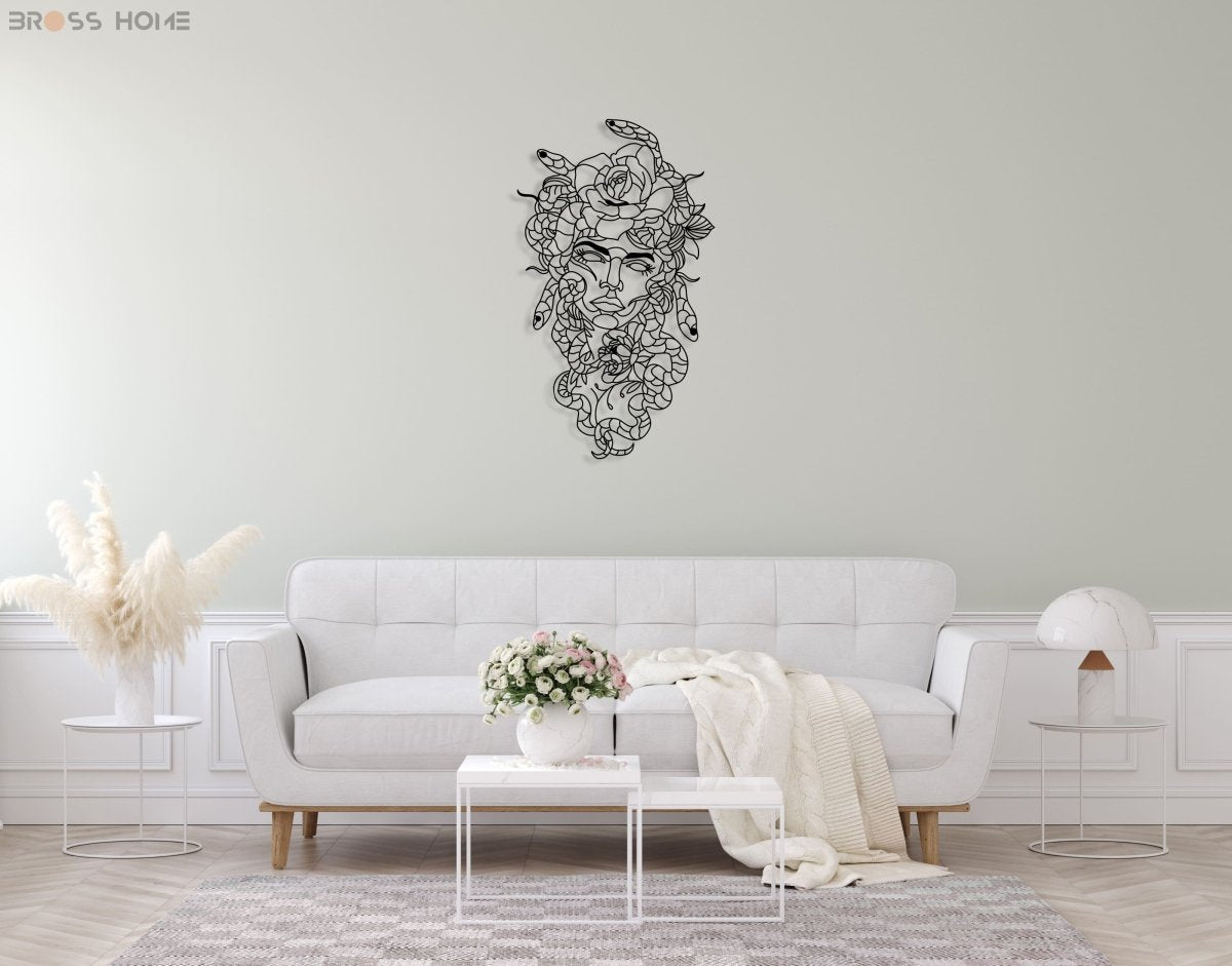 Medusa Metal Wall Art - BrossHome Metal Wall Art