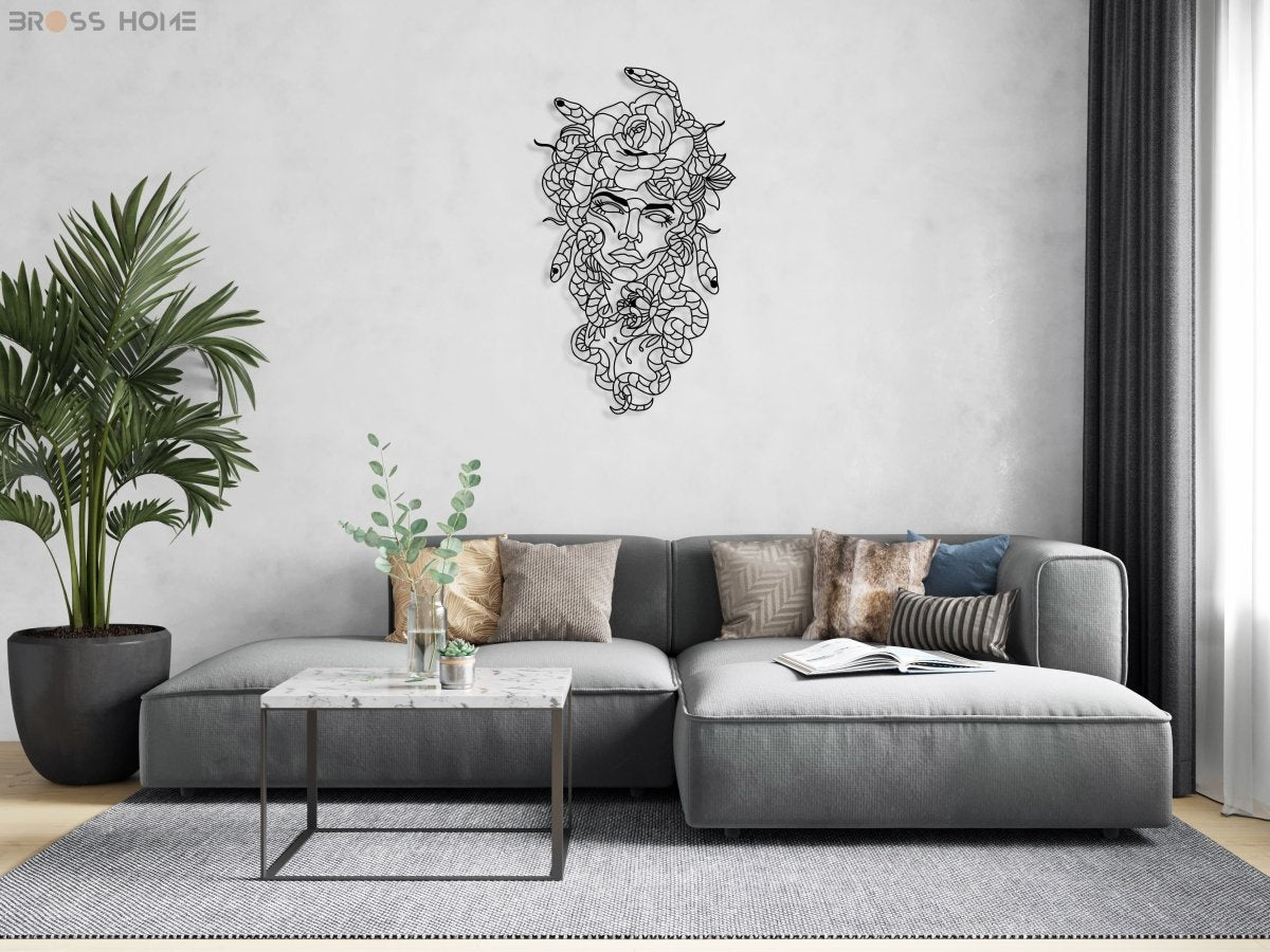 Medusa Metal Wall Art - BrossHome Metal Wall Art