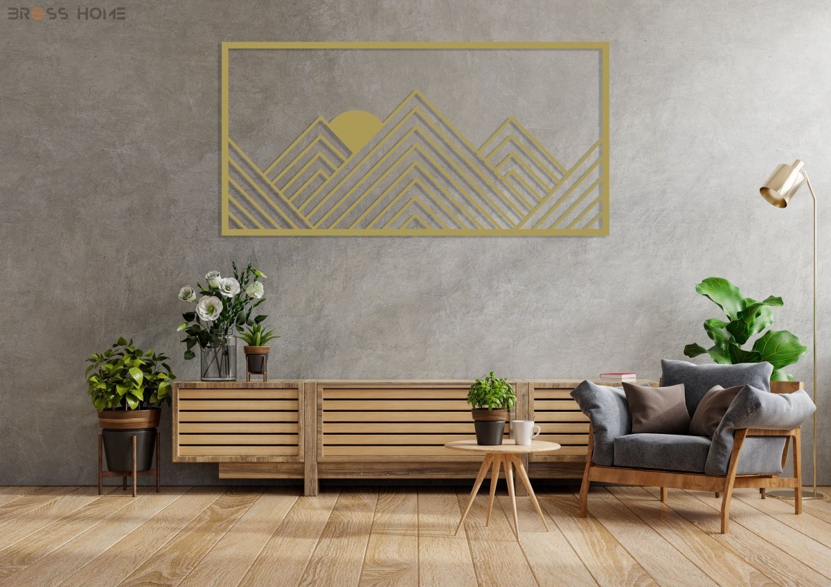 Metal Art Mountain Scene - BrossHome Metal Wall Art