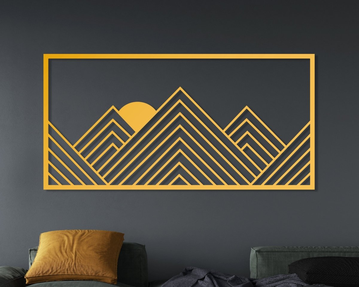 Metal Art Mountain Scene - BrossHome Metal Wall Art
