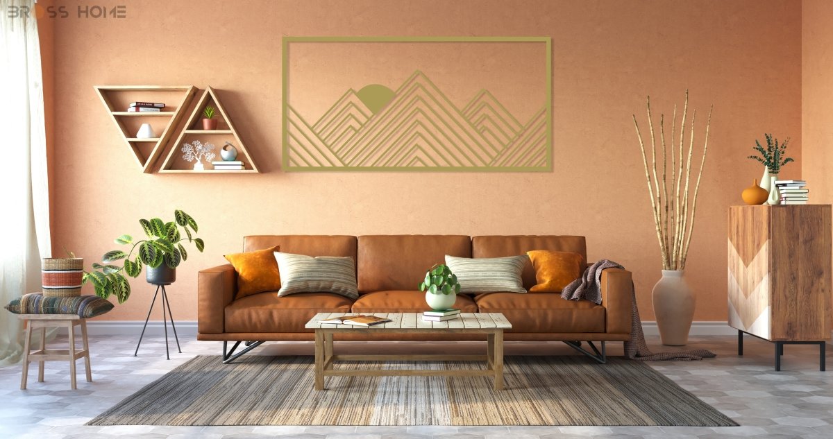 Metal Art Mountain Scene - BrossHome Metal Wall Art