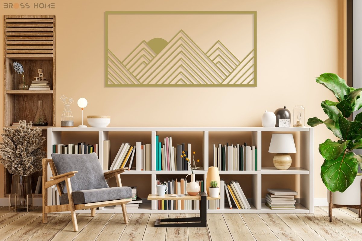 Metal Art Mountain Scene - BrossHome Metal Wall Art