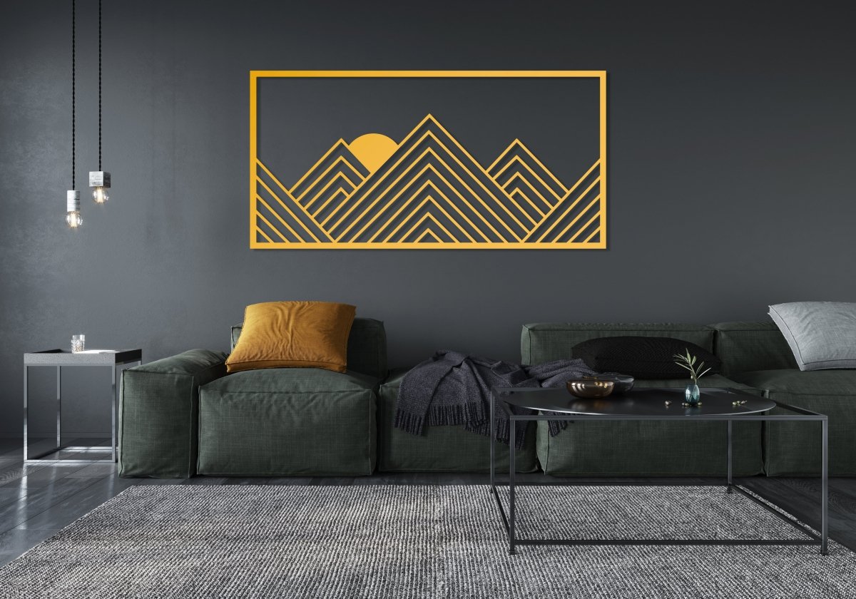Metal Art Mountain Scene - BrossHome Metal Wall Art