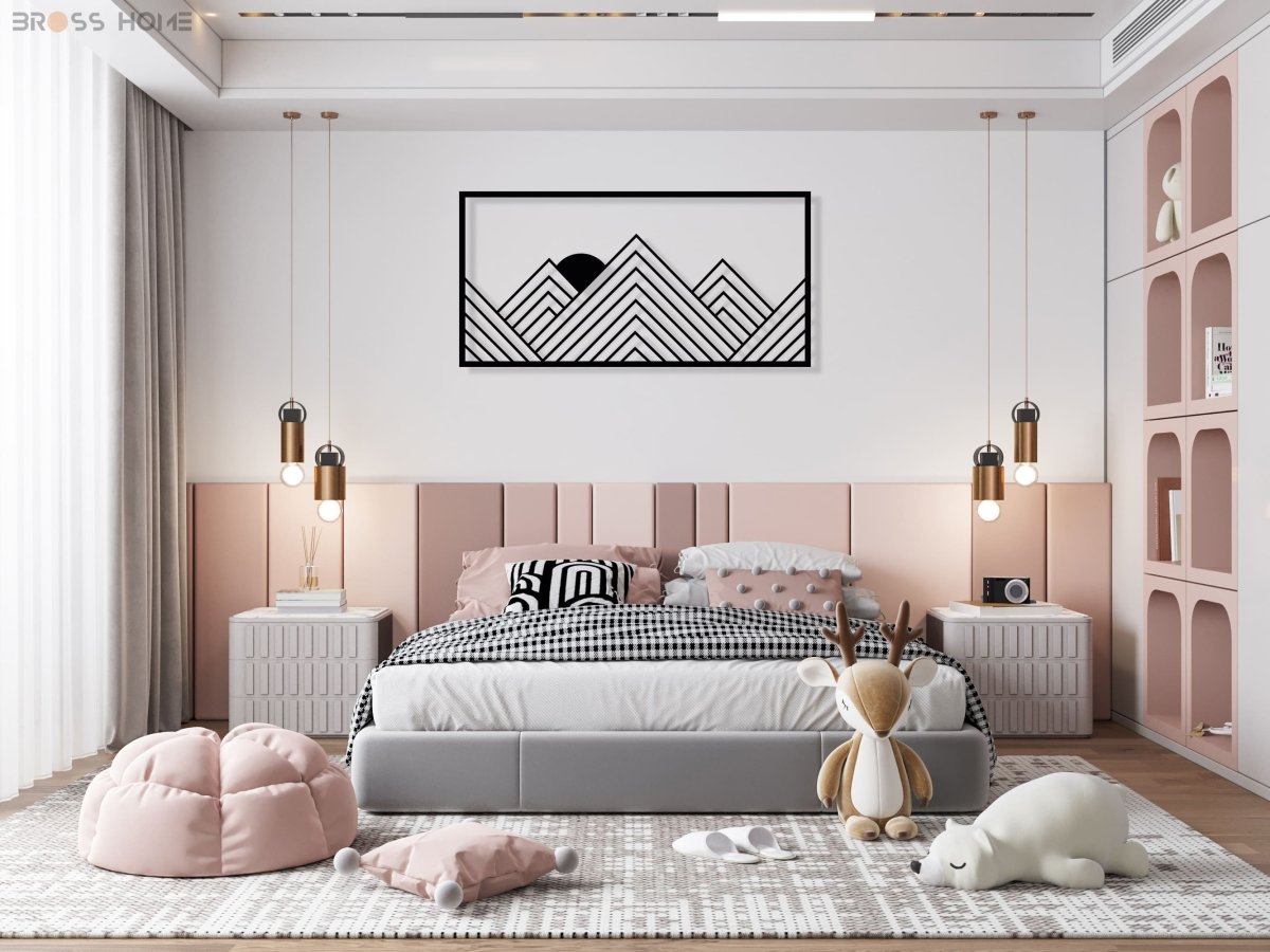 Metal Art Mountain Scene - BrossHome Metal Wall Art