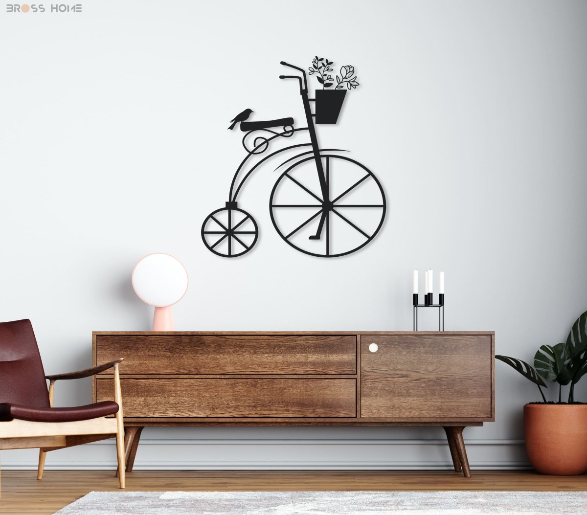 Metal Bicycle Wall Art - BrossHome Metal Wall Art
