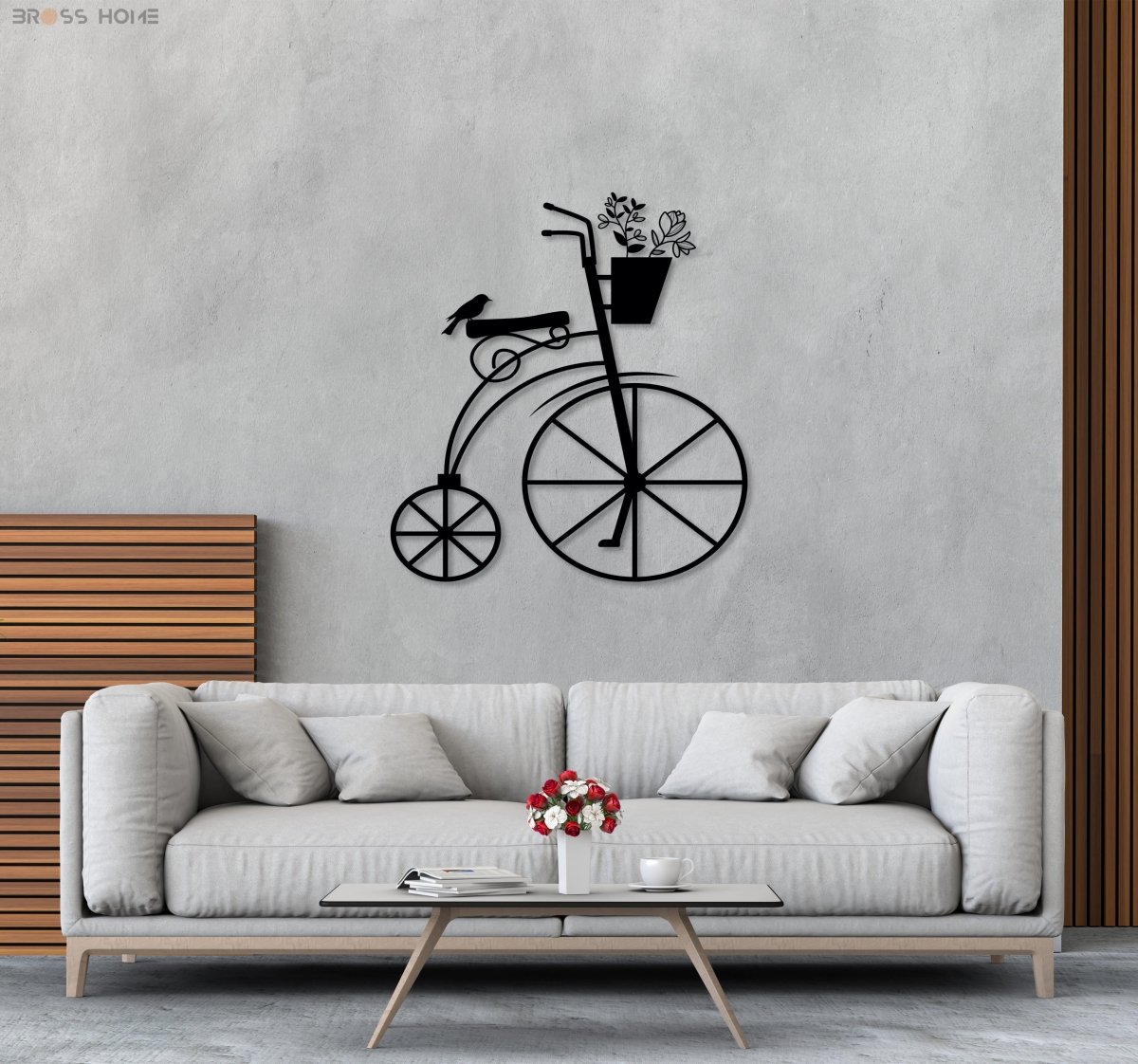 Metal Bicycle Wall Art - BrossHome Metal Wall Art