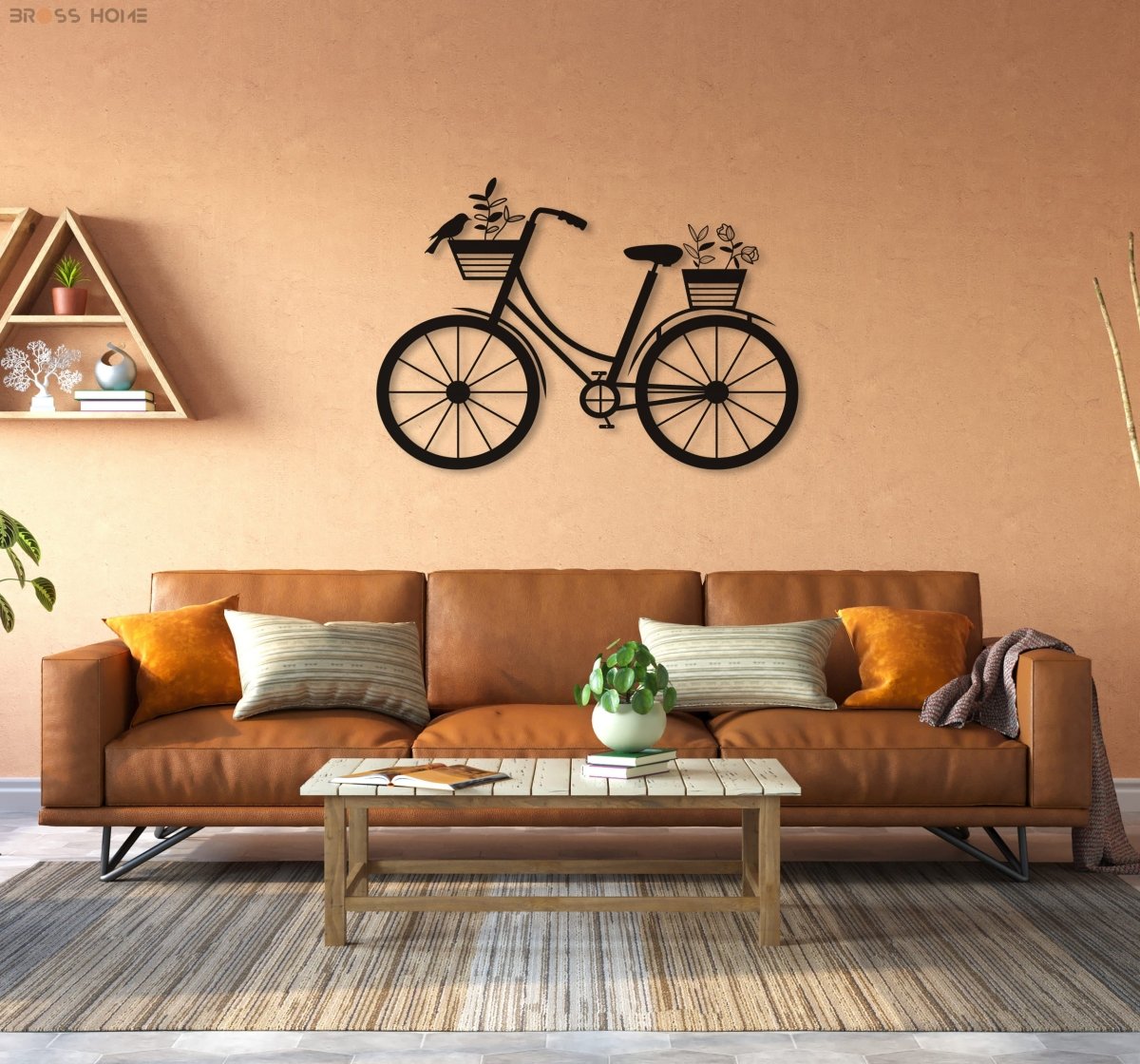 Metal Bike Wall Decor - BrossHome Metal Wall Art
