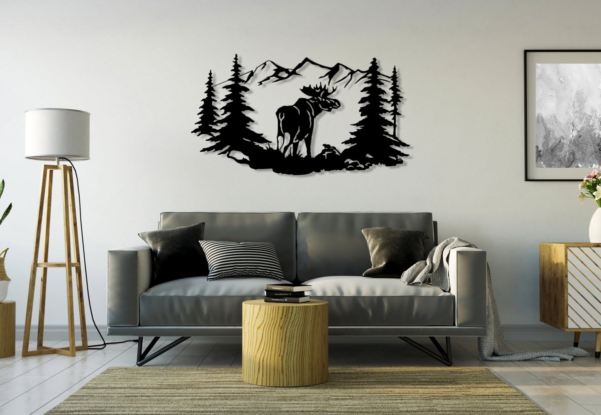 Metal Deer Sign - BrossHome Metal Wall Art