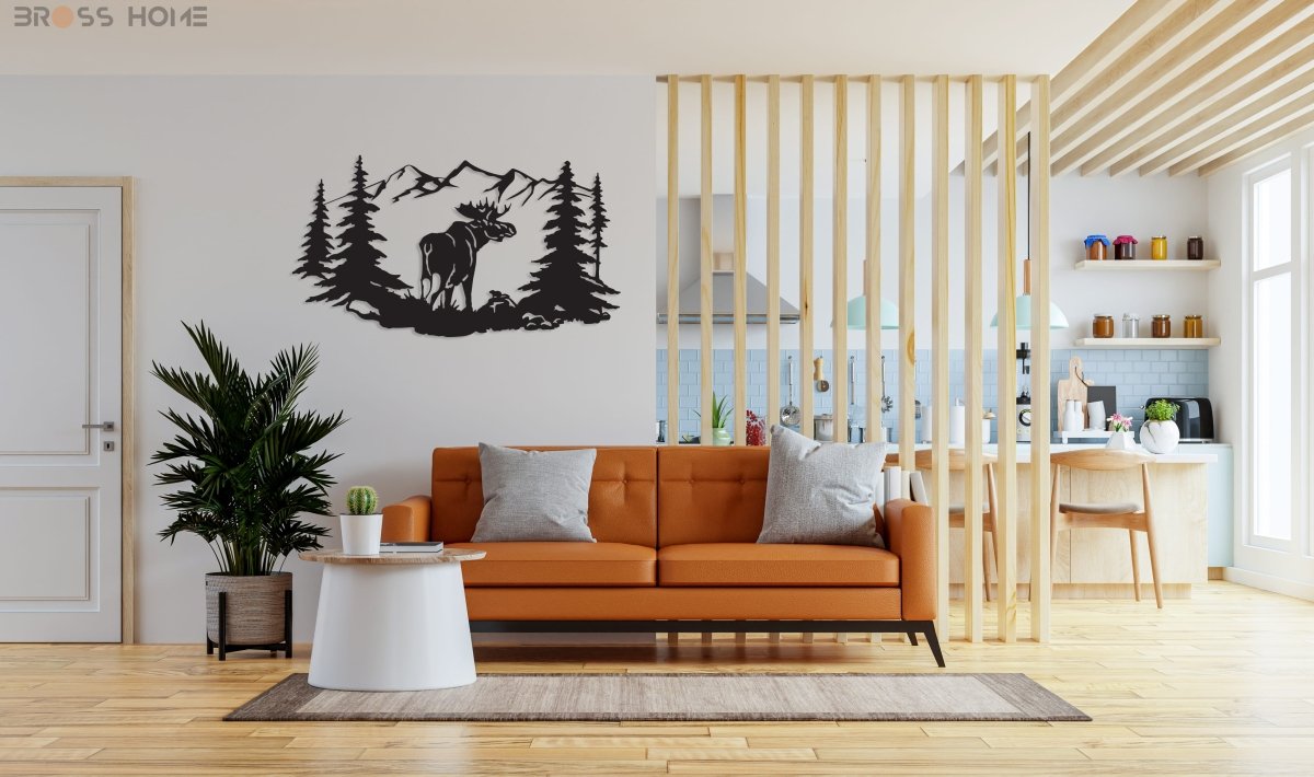 Metal Deer Sign - BrossHome Metal Wall Art