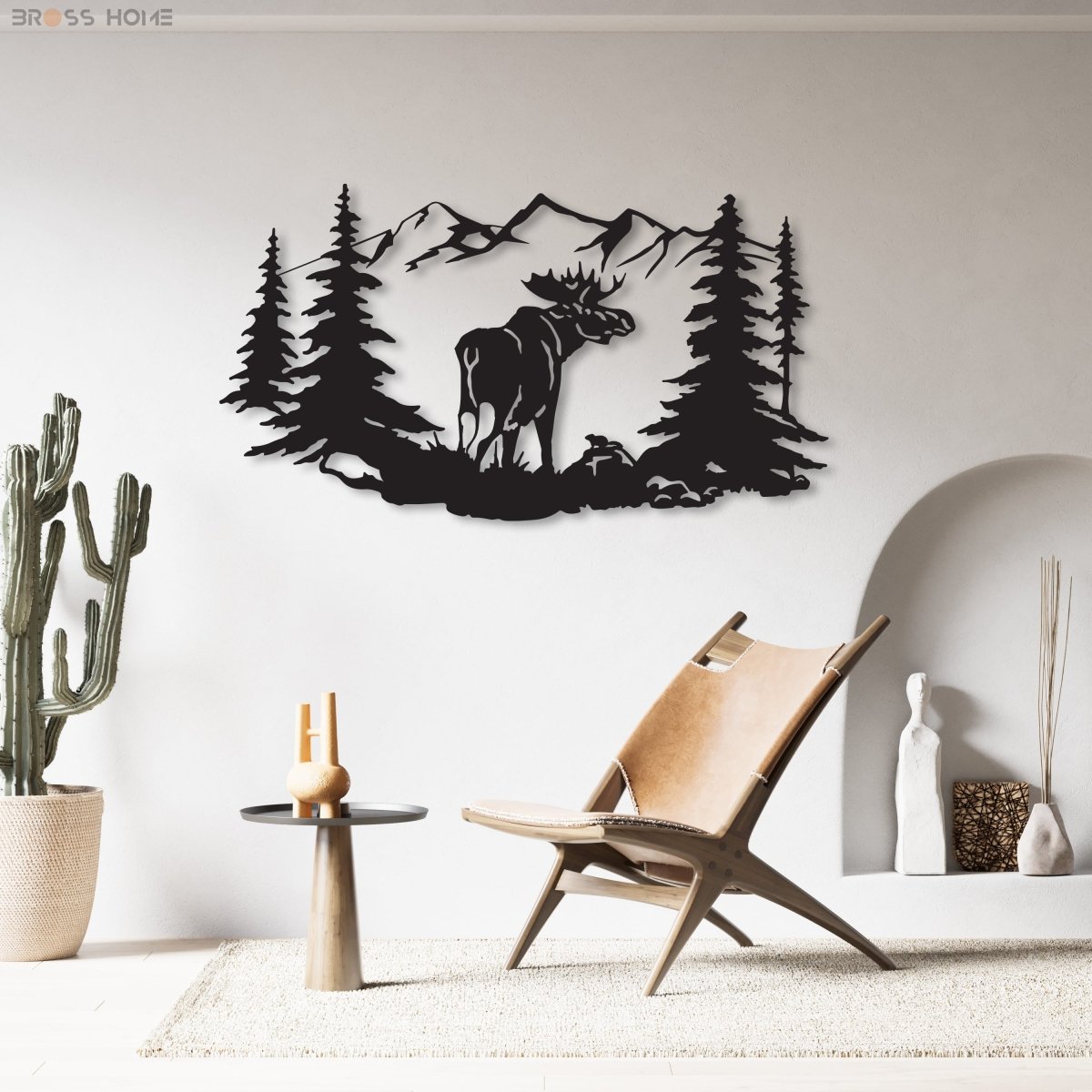 Metal Deer Sign - BrossHome Metal Wall Art
