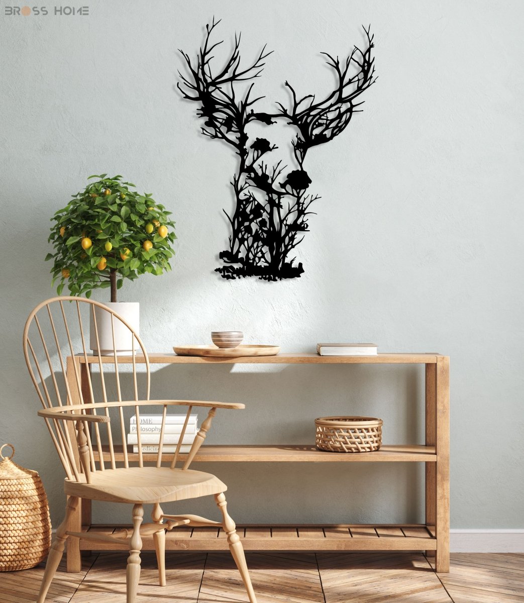 Metal Deer Wall Art - BrossHome Metal Wall Art