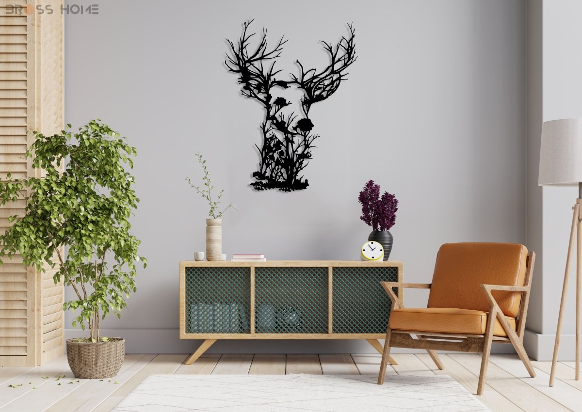 Metal Deer Wall Art - BrossHome Metal Wall Art