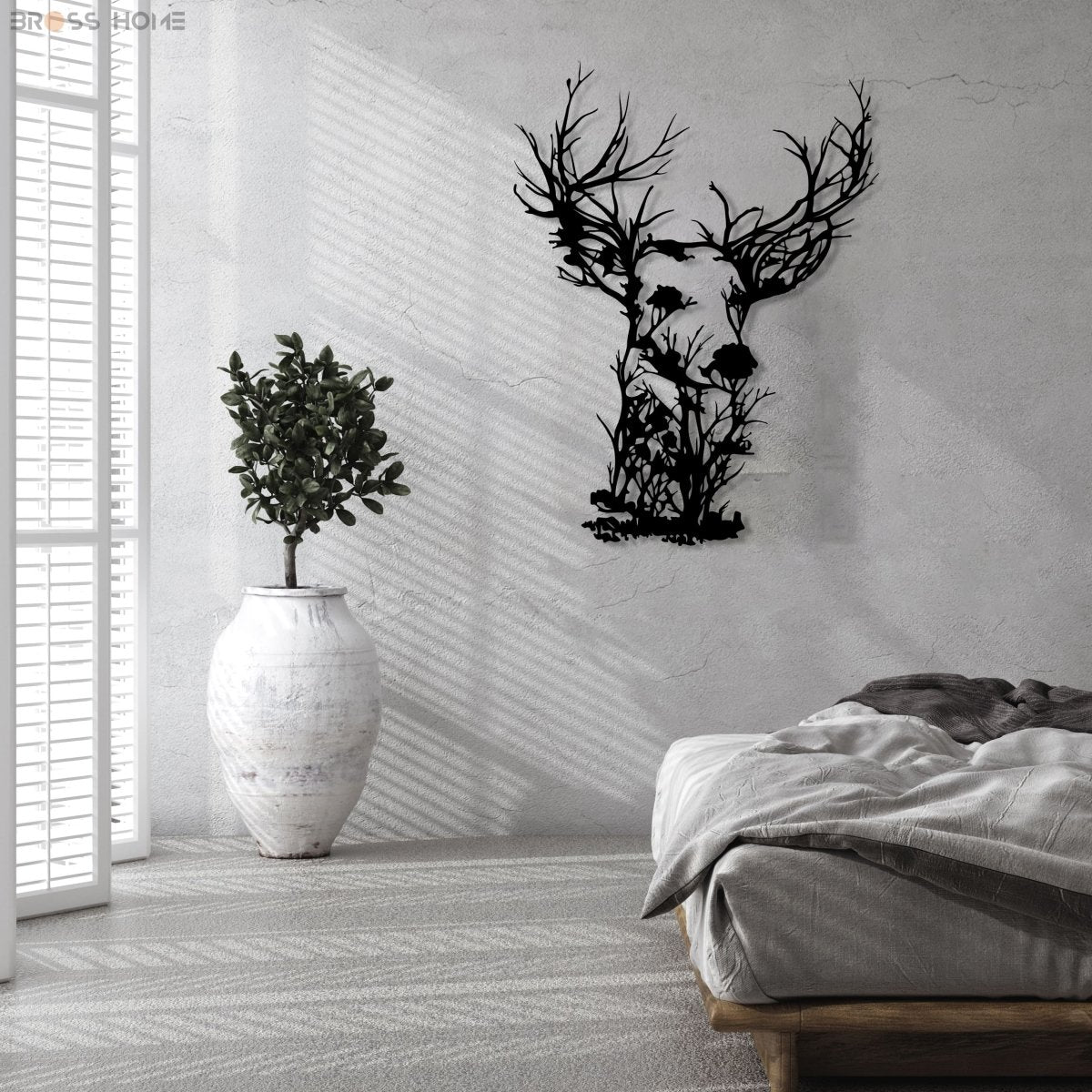 Metal Deer Wall Art - BrossHome Metal Wall Art