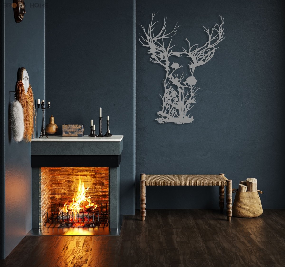 Metal Deer Wall Art - BrossHome Metal Wall Art