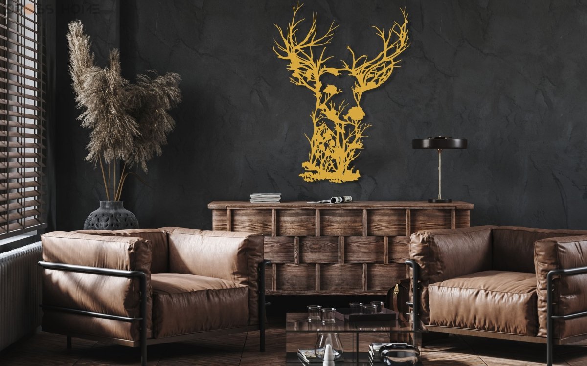 Metal Deer Wall Art - BrossHome Metal Wall Art