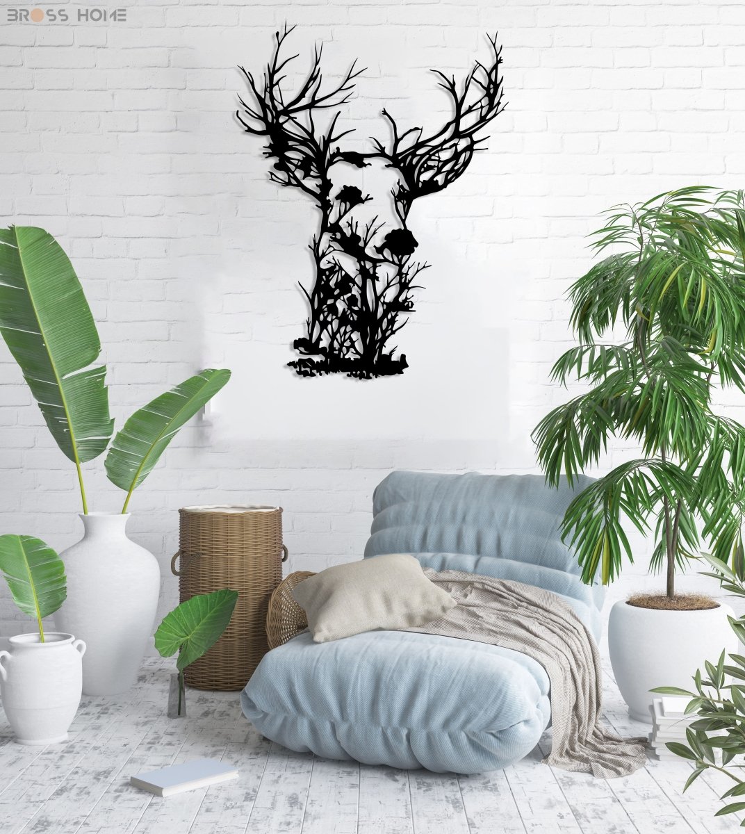 Metal Deer Wall Art - BrossHome Metal Wall Art