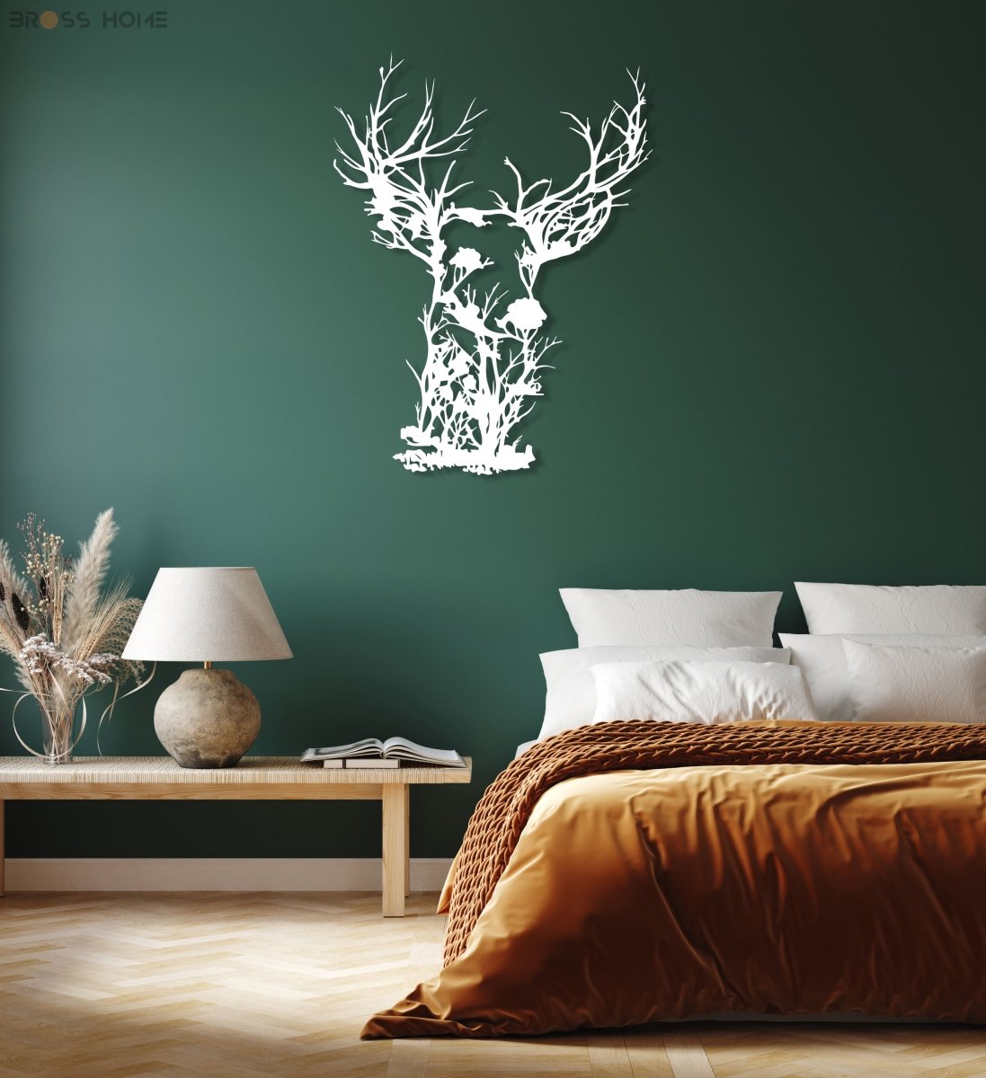 Metal Deer Wall Art - BrossHome Metal Wall Art