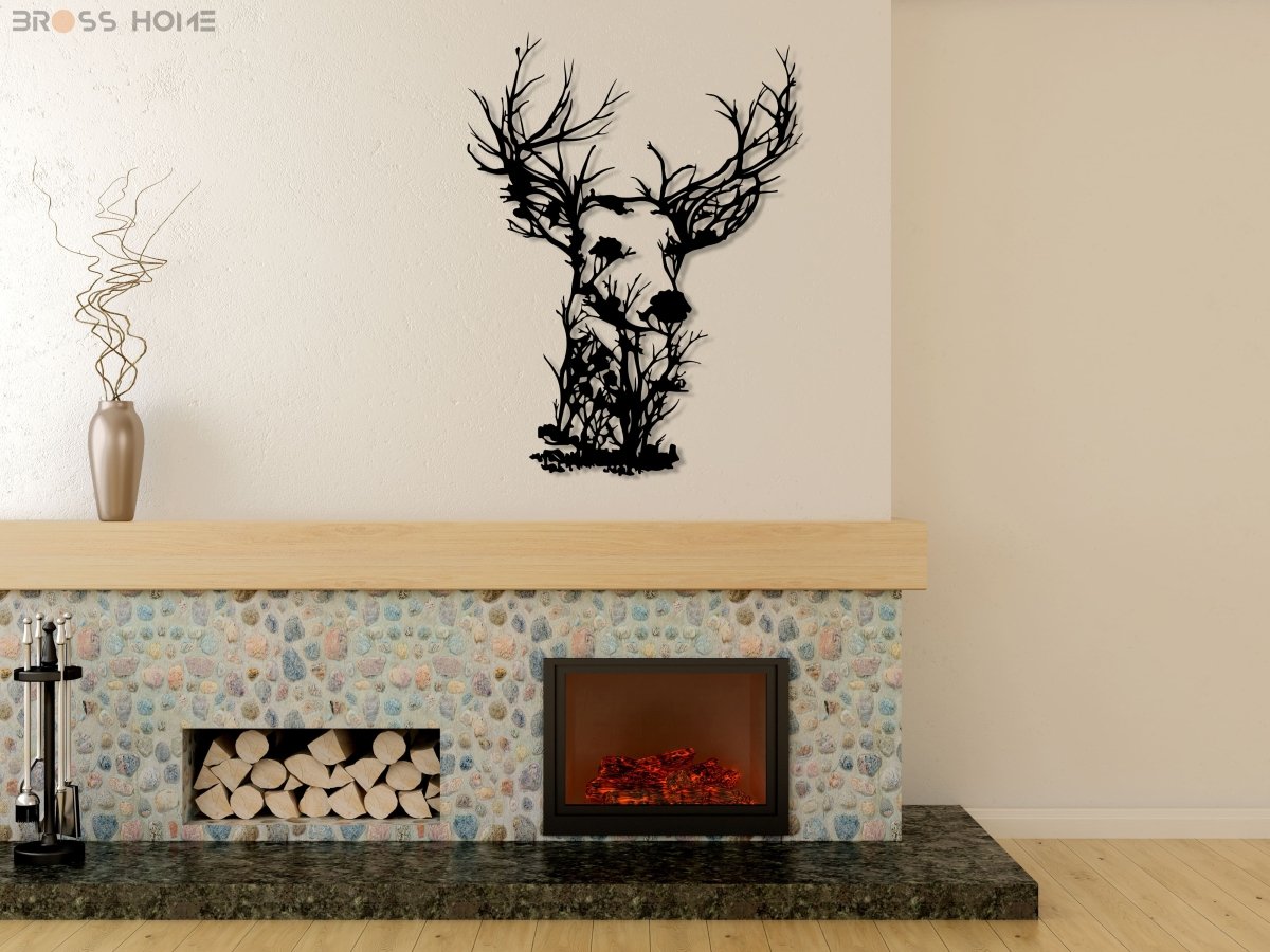 Metal Deer Wall Art - BrossHome Metal Wall Art