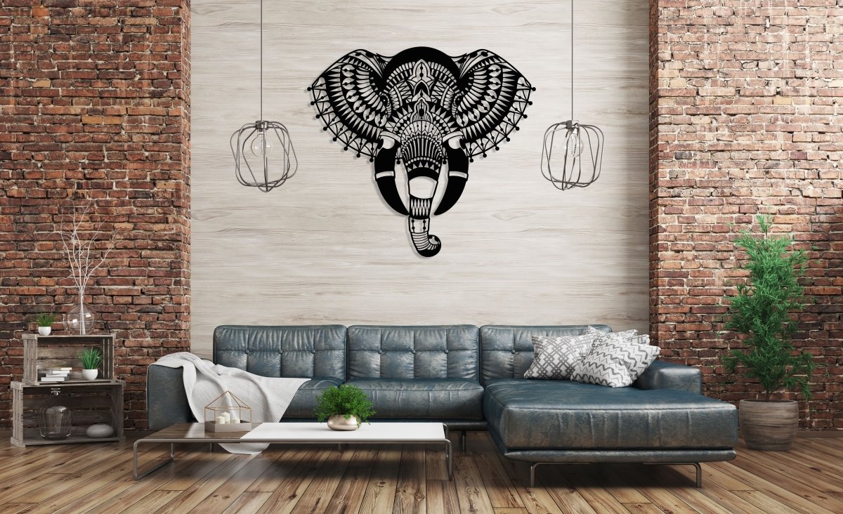 Metal Elephant Wall Art - BrossHome Metal Wall Art
