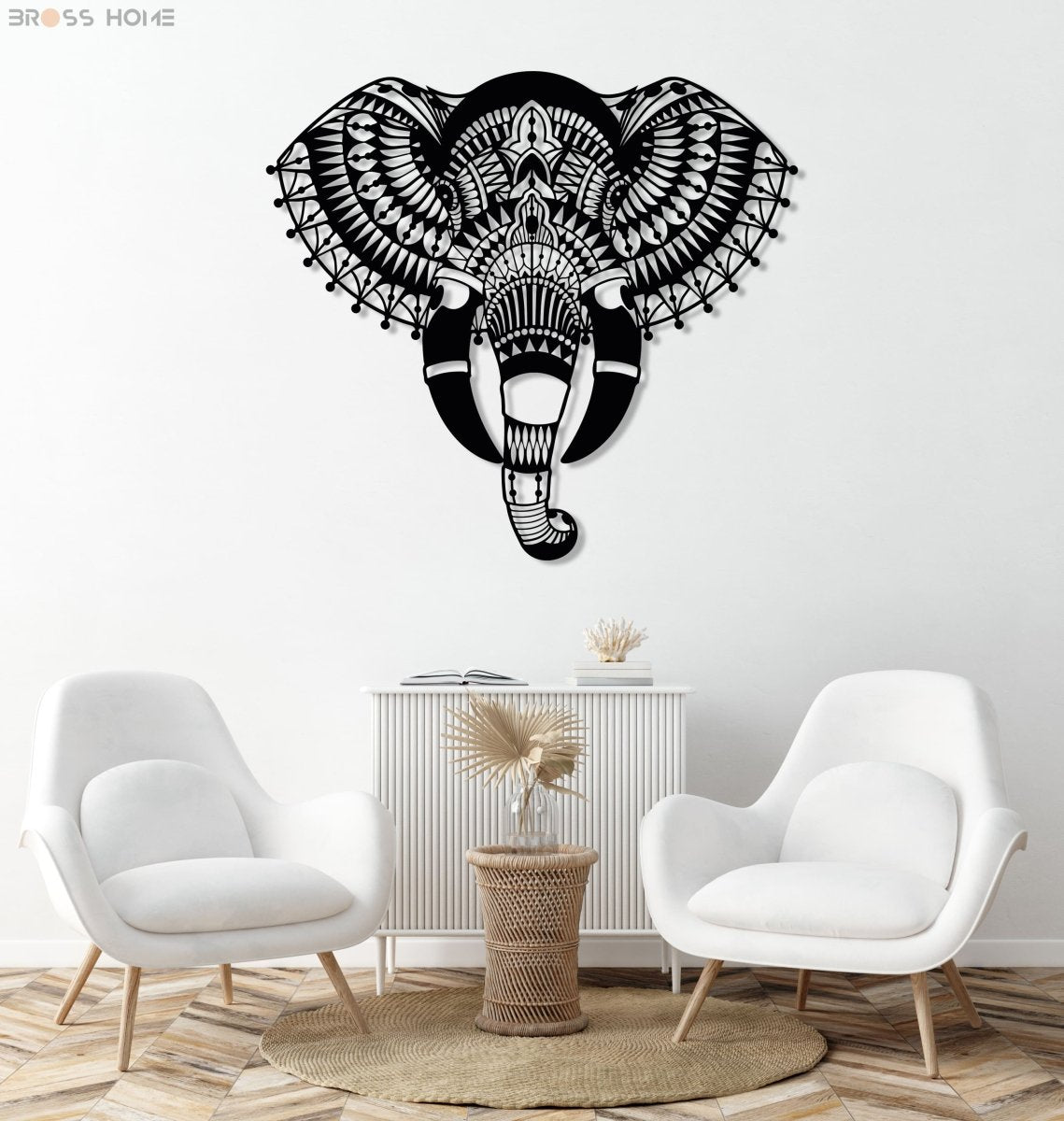 Metal Elephant Wall Art - BrossHome Metal Wall Art