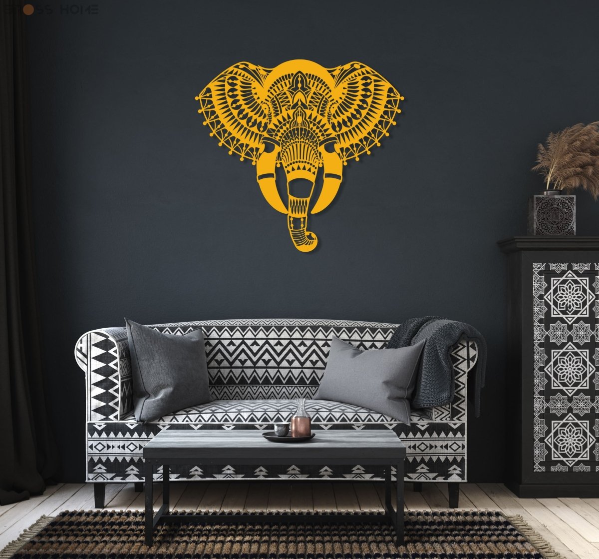 Metal Elephant Wall Art - BrossHome Metal Wall Art