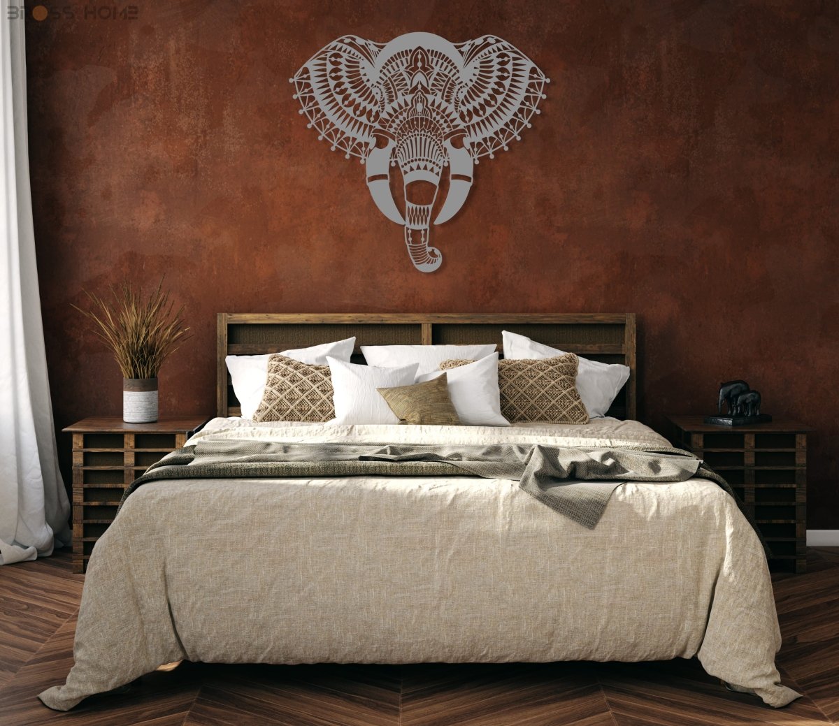 Metal Elephant Wall Art - BrossHome Metal Wall Art