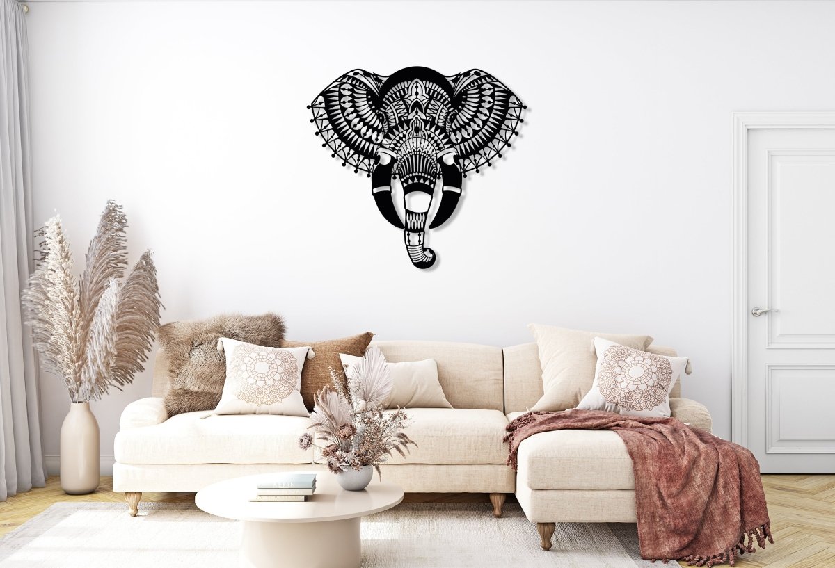 Metal Elephant Wall Art - BrossHome Metal Wall Art