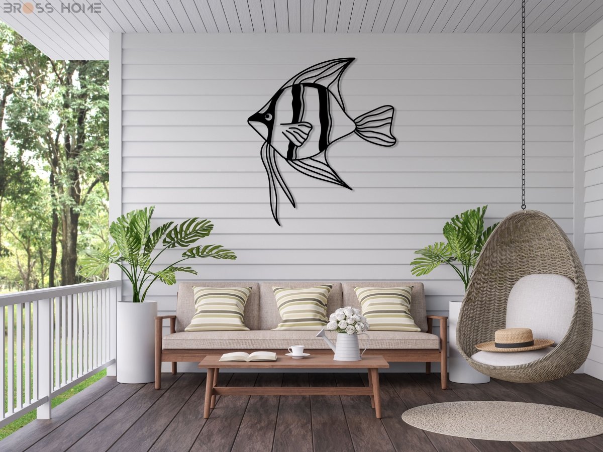 Metal Fish Wall Art - BrossHome Metal Wall Art