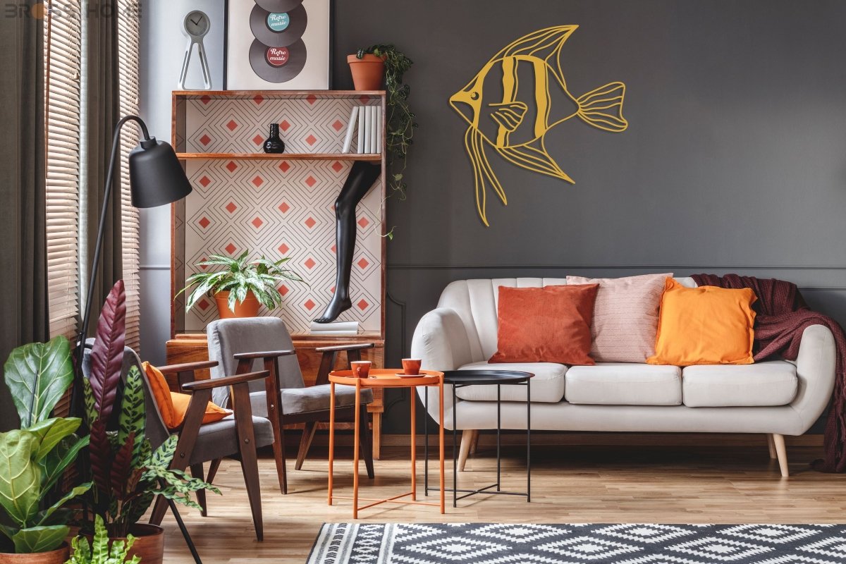 Metal Fish Wall Art - BrossHome Metal Wall Art
