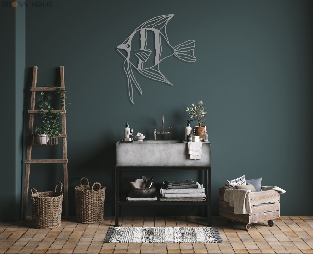 Metal Fish Wall Art - BrossHome Metal Wall Art