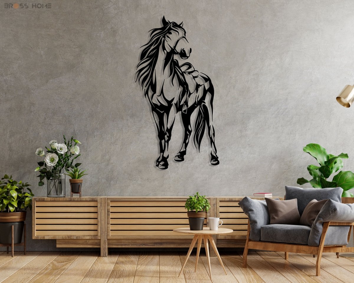 Metal Horse Wall Art - BrossHome Metal Wall Art
