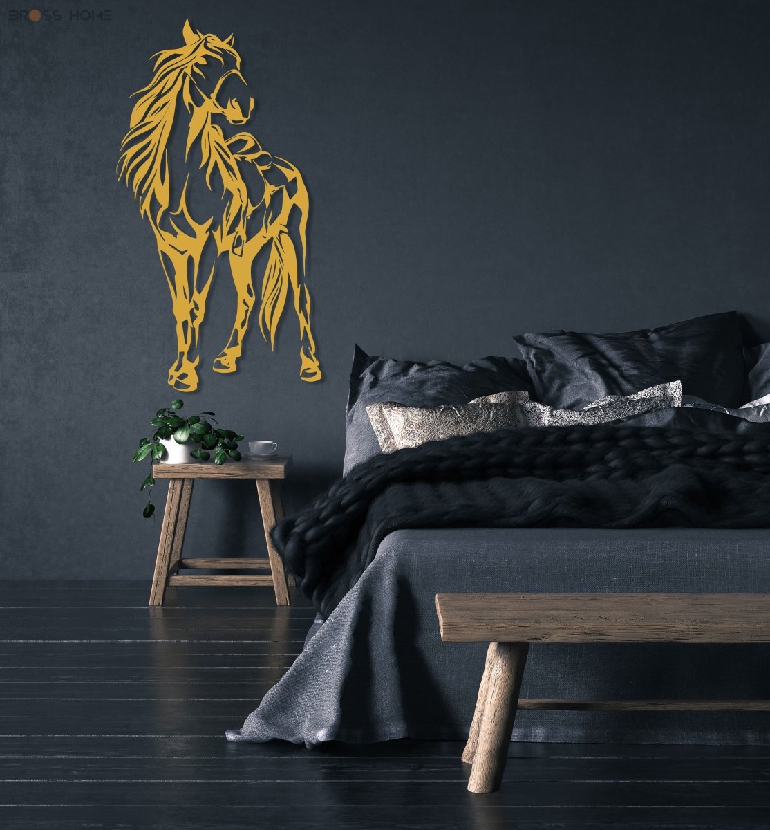 Metal Horse Wall Art - BrossHome Metal Wall Art