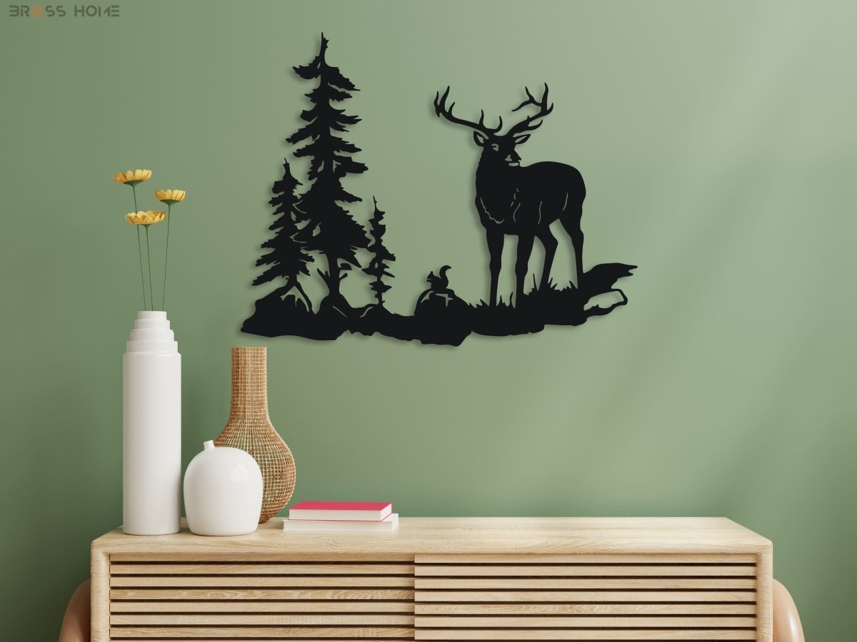 Metal Moose Wall Art - BrossHome Metal Wall Art
