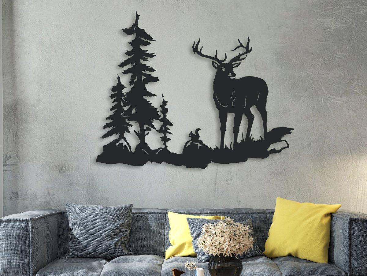 Metal Moose Wall Art - BrossHome Metal Wall Art
