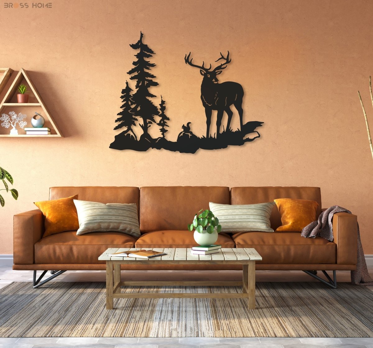 Metal Moose Wall Art - BrossHome Metal Wall Art