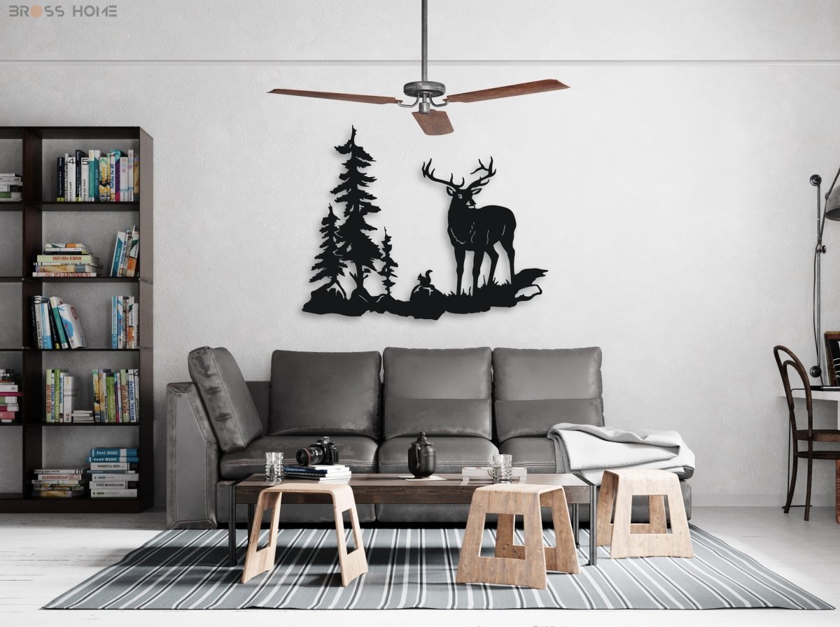 Metal Moose Wall Art - BrossHome Metal Wall Art