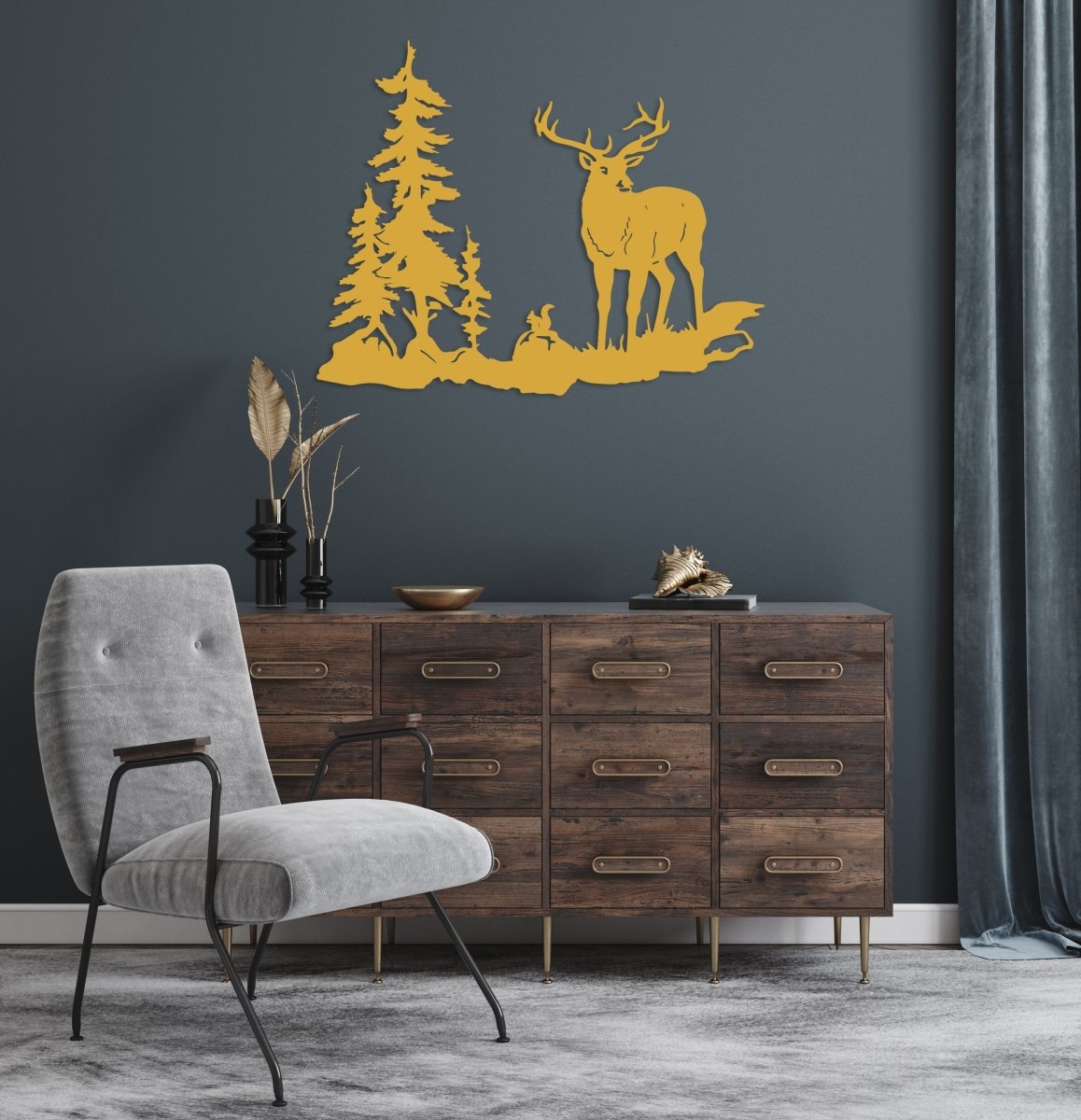 Metal Moose Wall Art - BrossHome Metal Wall Art