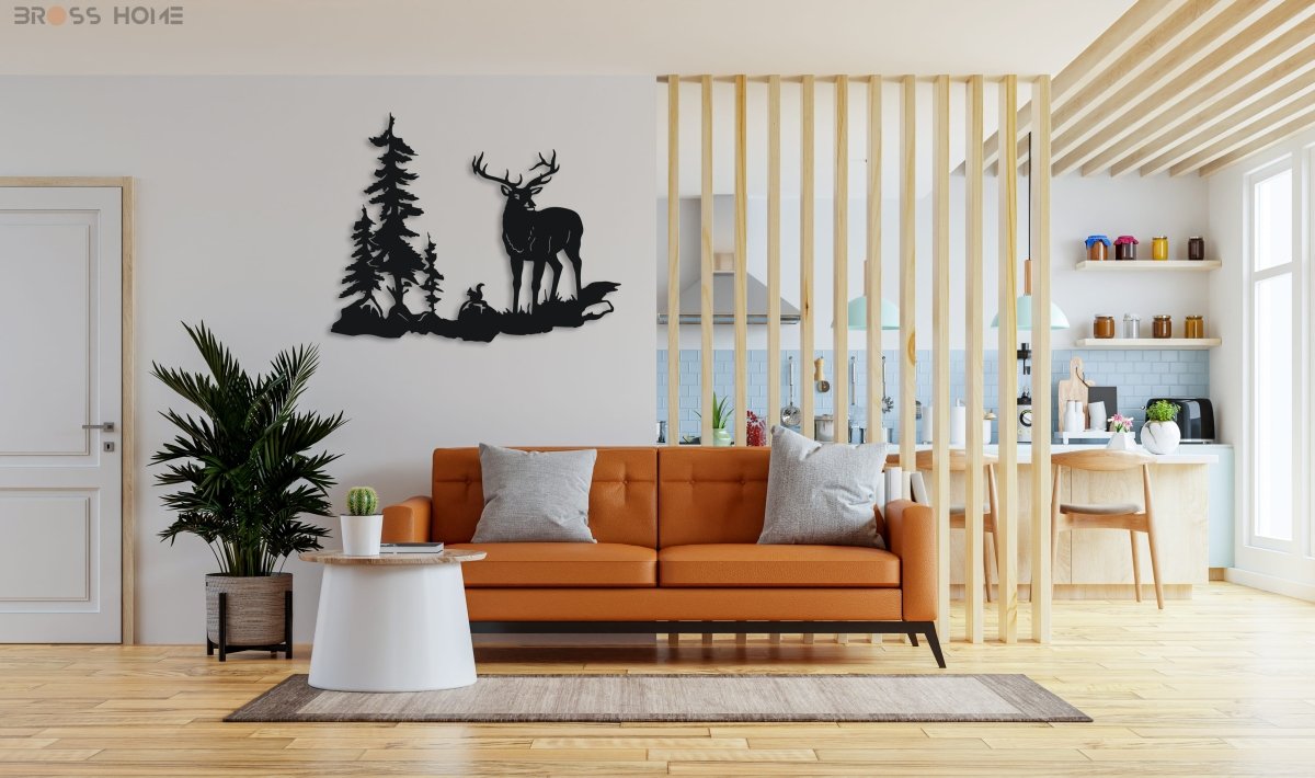 Metal Moose Wall Art - BrossHome Metal Wall Art