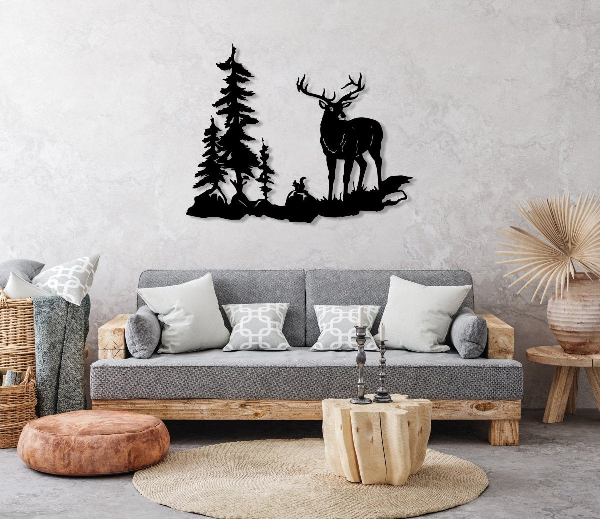 Metal Moose Wall Art - BrossHome Metal Wall Art