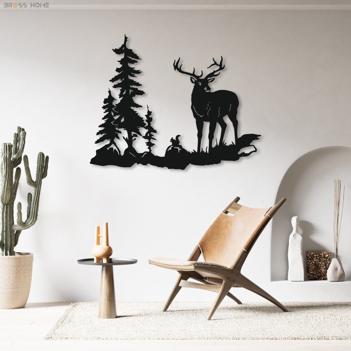 Metal Moose Wall Art - BrossHome Metal Wall Art