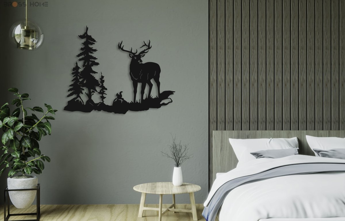 Metal Moose Wall Art - BrossHome Metal Wall Art